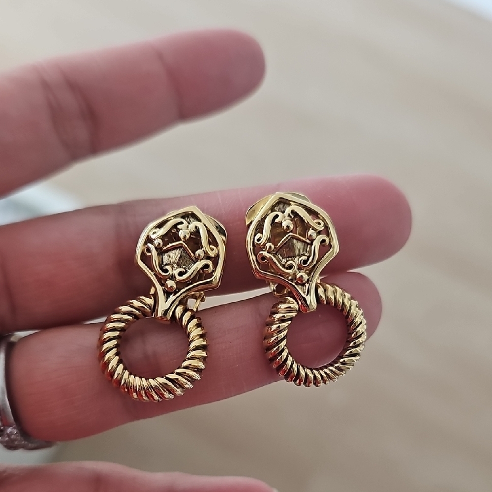 Elegant Gold-Tone Clip Ons